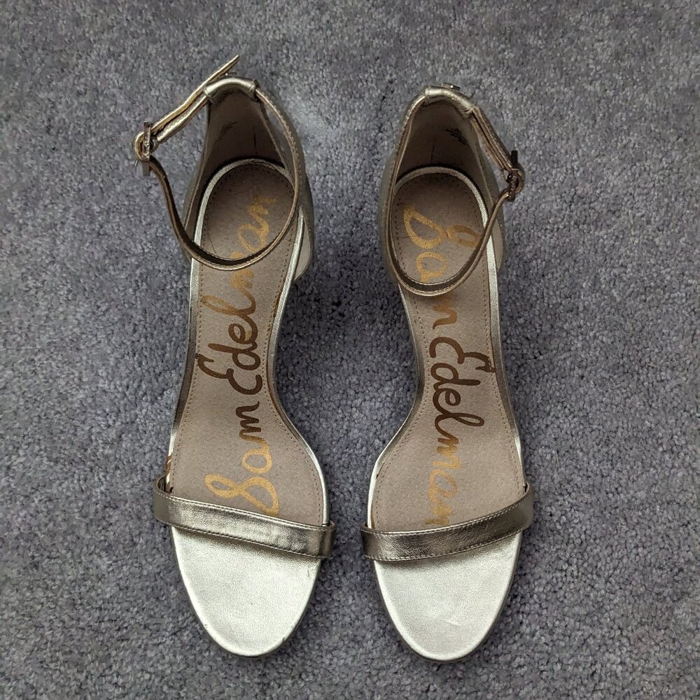 Sam Edelman Gold Stiletto Heel Sandal